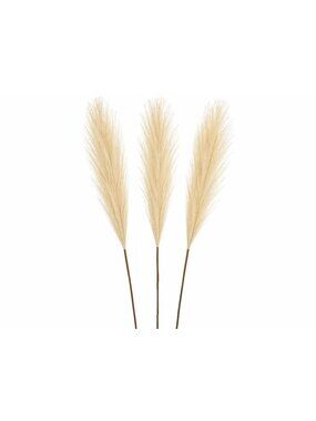 Cream Pampas Grass 3 Stem Faux Pampas Beige Neutral Vase Filler Farmhouse